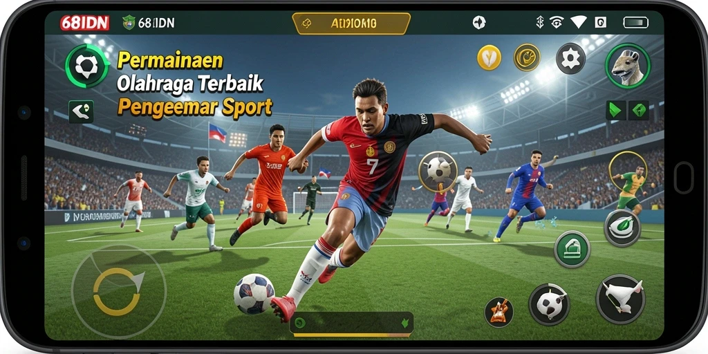 Screenshot gameplay 68IDN menampilkan aksi seru dalam pertandingan olahraga.