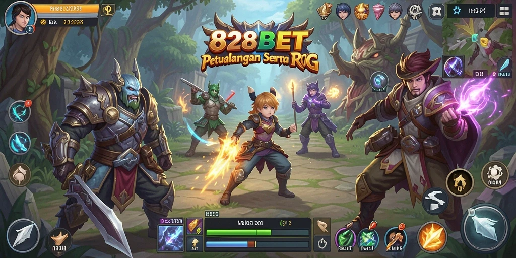 Tampilan permainan 828BET yang menakjubkan dalam aksi RPG.