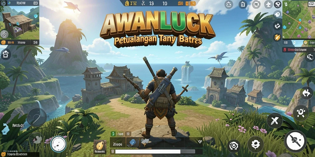 Tampilan grafis menakjubkan dari gameplay AWANLUCK yang luas.