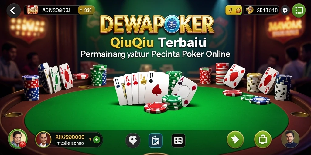 Tampilan gameplay QiuQiu yang seru dan interaktif di DEWAPOKER.