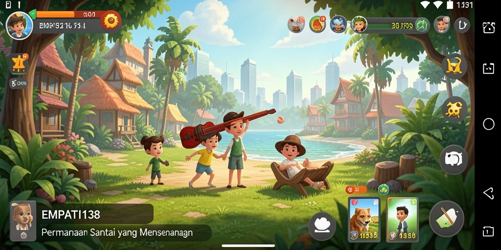 Screenshot tampilan utama gameplay yang menarik dalam EMPATI138.