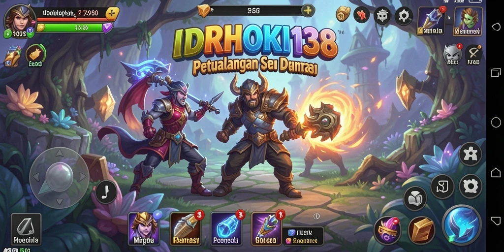 Tampilan menakjubkan dari gameplay petualangan di IDRHOKI138.