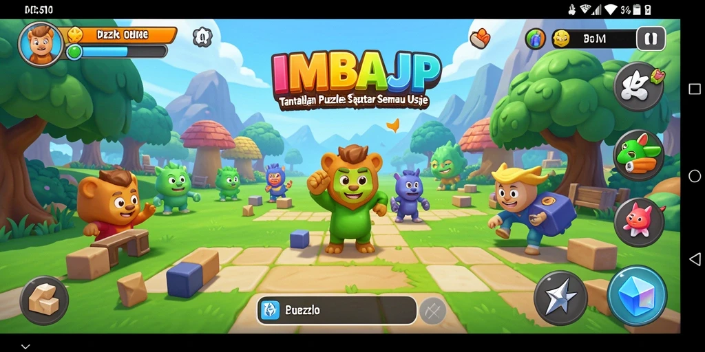Screenshot gameplay IMBAJP dengan berbagai puzzle menantang.