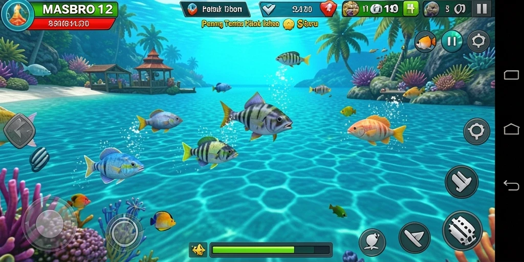 Tampilan gameplay menarik dari game Tembak Ikan MASBRO12.