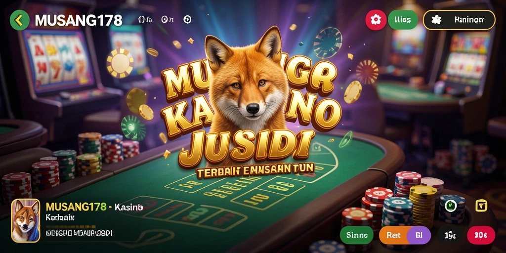 Screenshot utama MUSANG178 menampilkan gameplay Kasino yang seru.