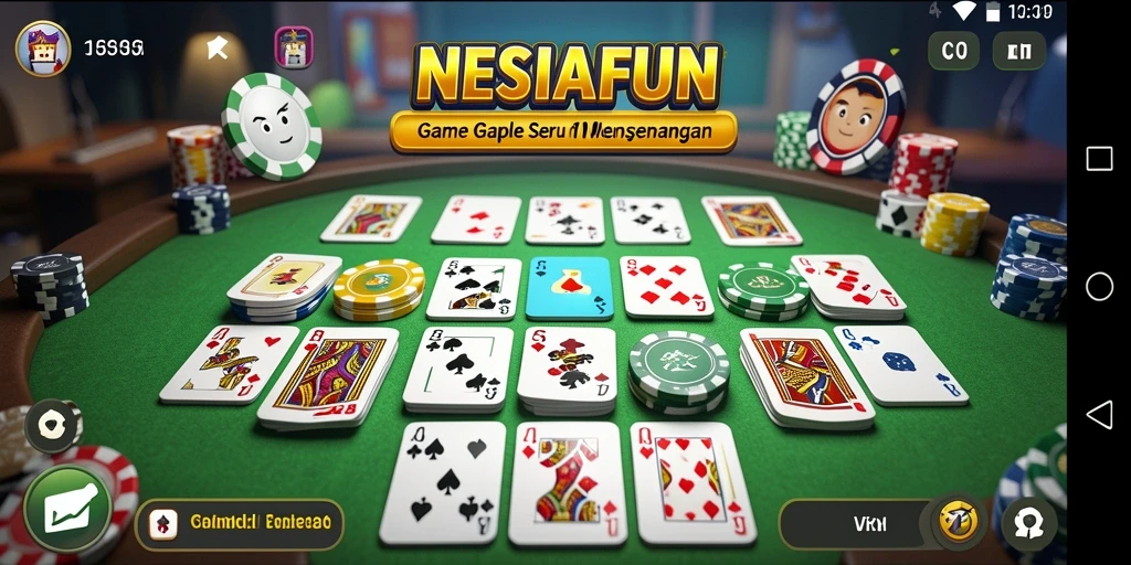 Tangkapan layar gameplay NESIAFUN yang menunjukkan keseruan permainan Gaple.
