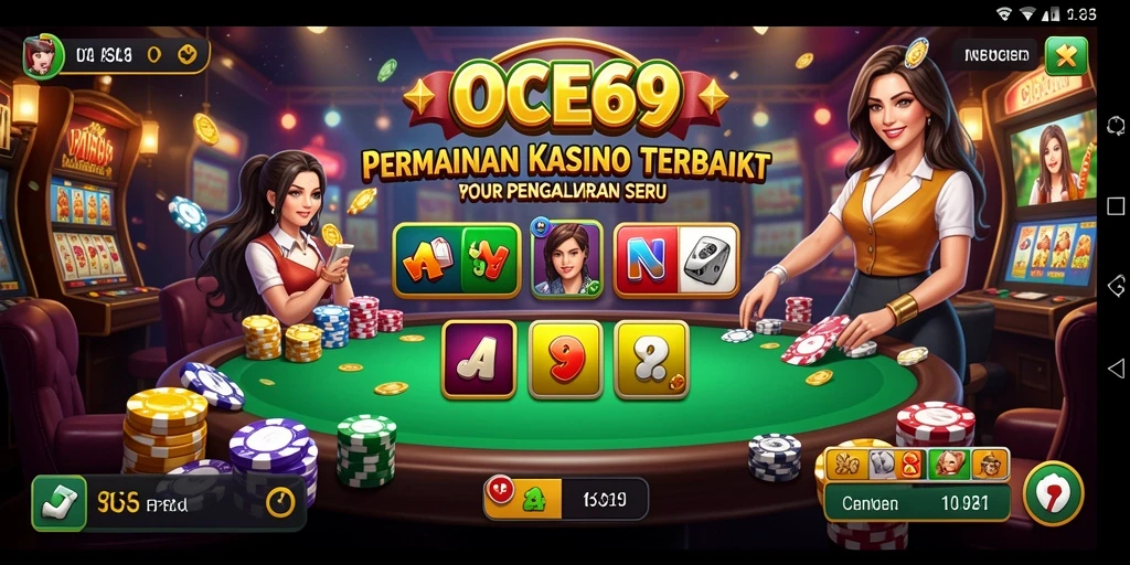 Tampilan gameplay Kasino yang mendebarkan di OCE69.