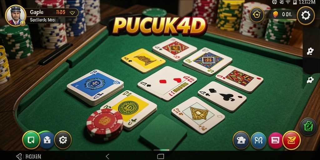 Tampilan menarik dari gameplay Gaple di PUCUK4D.