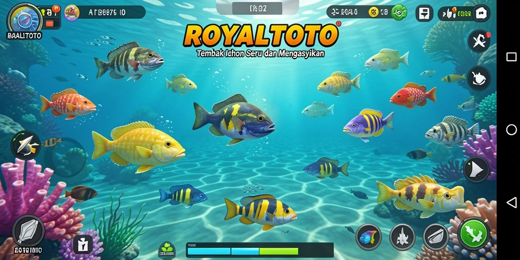 Tampilan gameplay Tembak Ikan yang menarik dan seru di ROYALTOTO.
