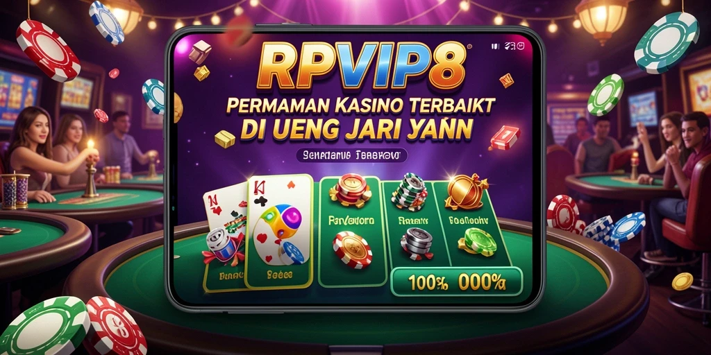 Screenshot utama RPVIP8 menampilkan permainan Kasino yang mengasyikkan.
