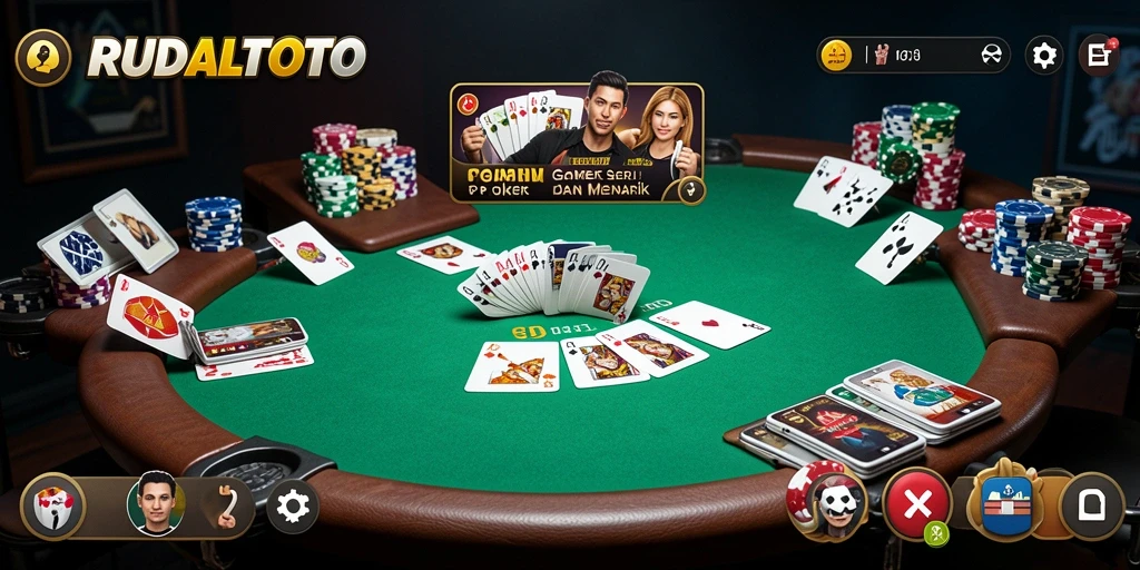 Gameplay mendebarkan dalam RUDALTOTO yang penuh strategi Poker.