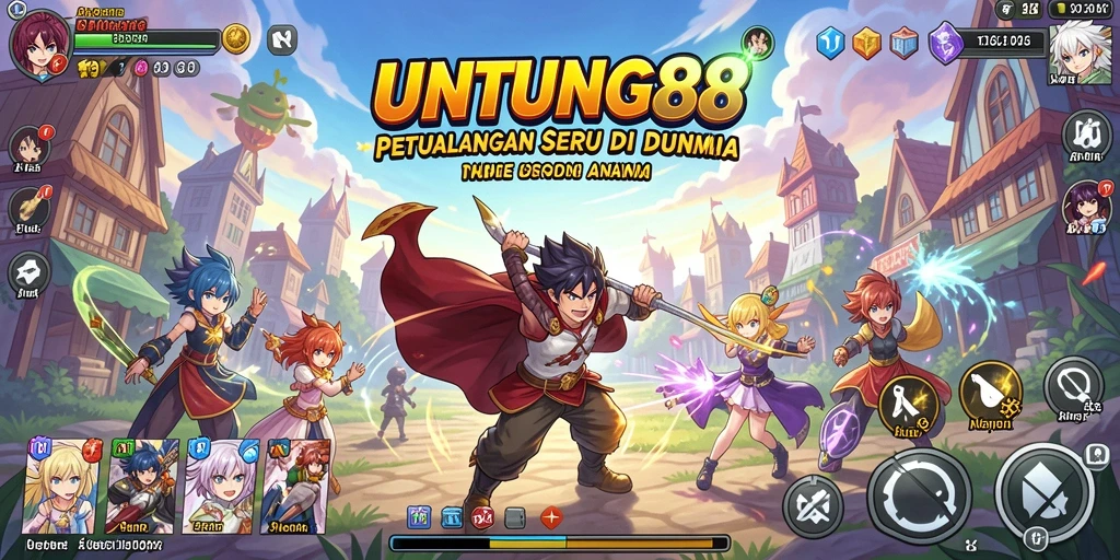 Tampilan gameplay menarik dalam dunia Anime yang penuh warna.