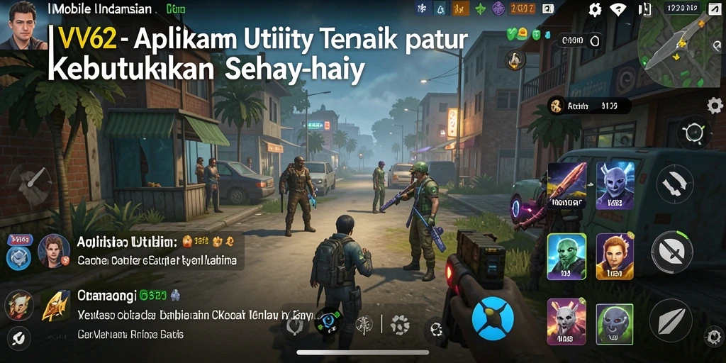Tampilan screenshot aplikasi VV62 dengan fitur-fitur Utility yang menarik.